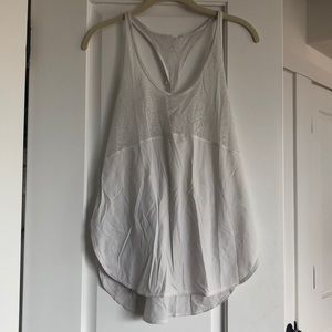 White Lulu Lemon Workout top